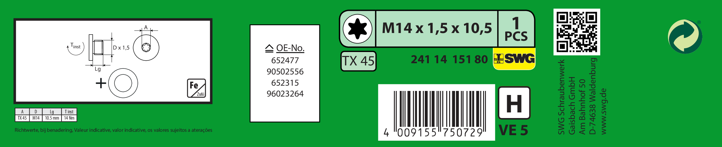 Screw Plug, oil sump