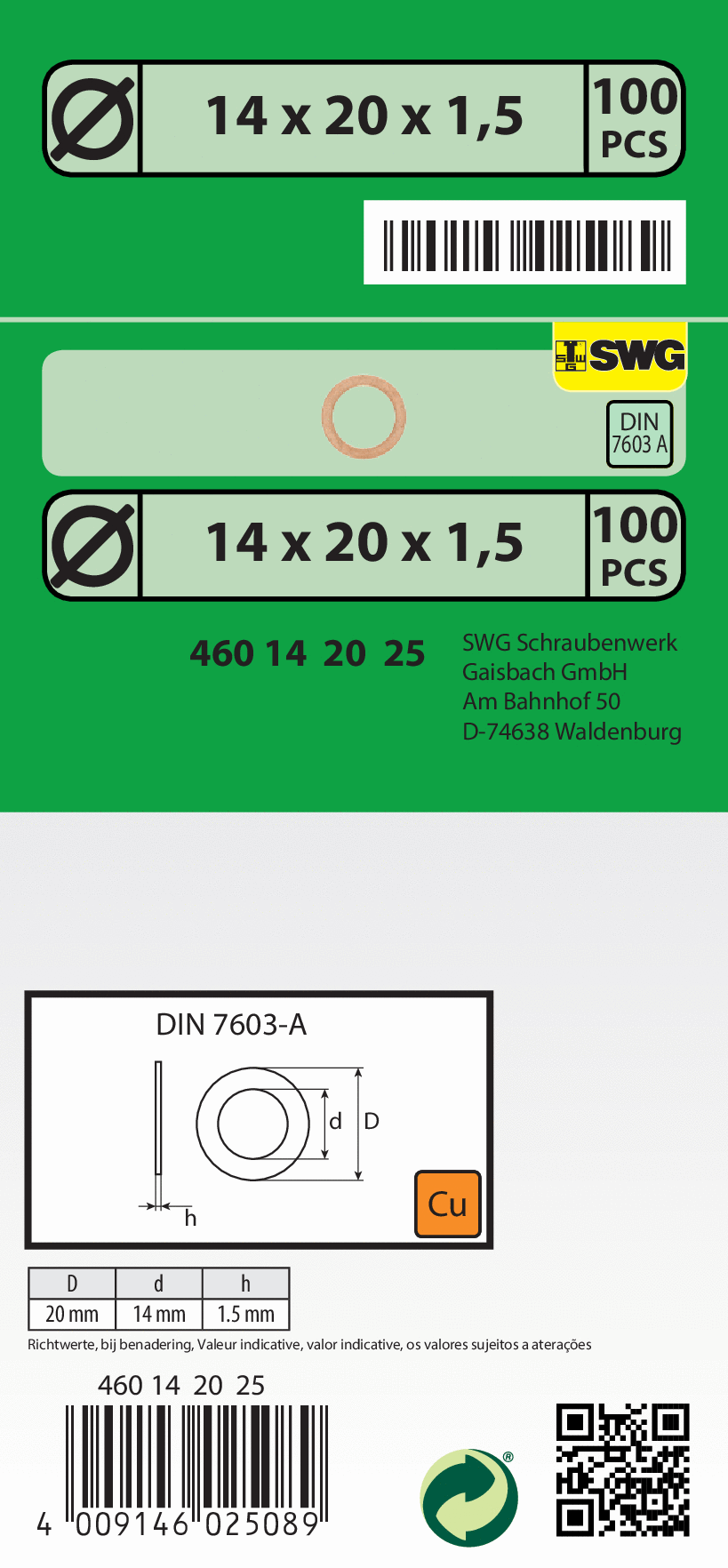 Seal Ring, oil drain plug