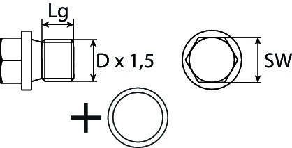 Screw Plug, oil sump