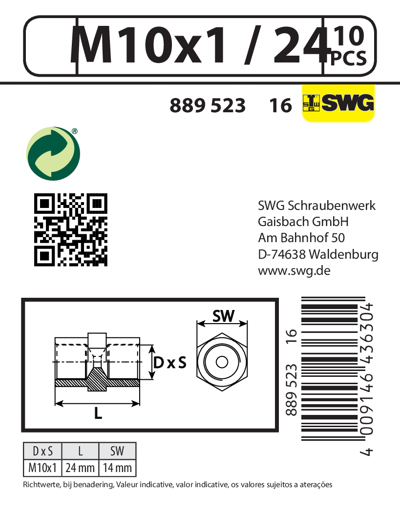 Connector, brake line