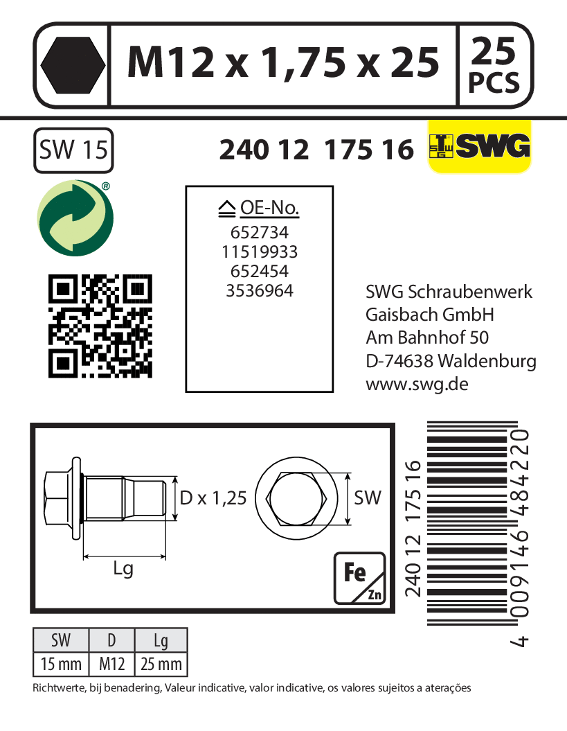 Screw Plug, oil sump
