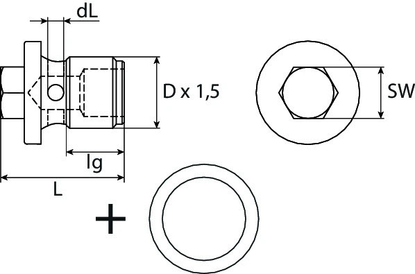 Screw Plug, oil sump