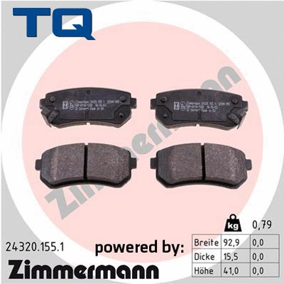 Brake Pad Set, disc brake (TQ-BP0747)