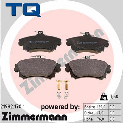 Brake Pad Set, disc brake (TQ-BP0317)