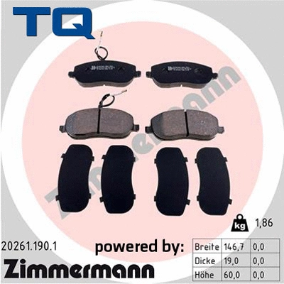 Brake Pad Set, disc brake (TQ-BP0002)