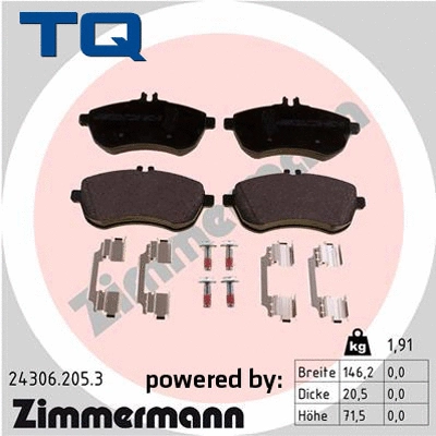 Brake Pad Set, disc brake (TQ-BP0742)