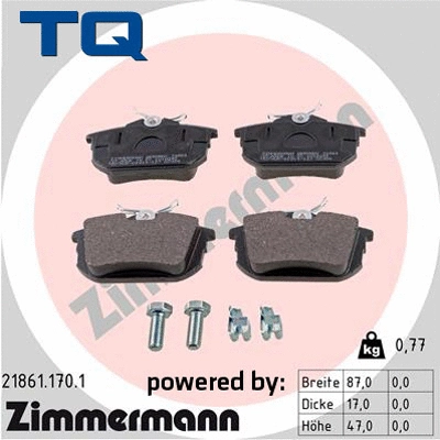 Brake Pad Set, disc brake (TQ-BP0283)