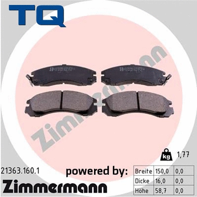 Brake Pad Set, disc brake (TQ-BP0194)