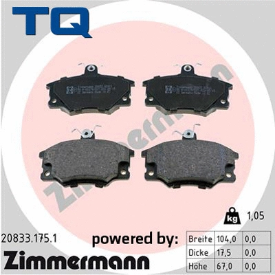 Brake Pad Set, disc brake (TQ-BP0132)
