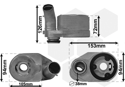 Oil Cooler, engine oil (TQ-17013703)