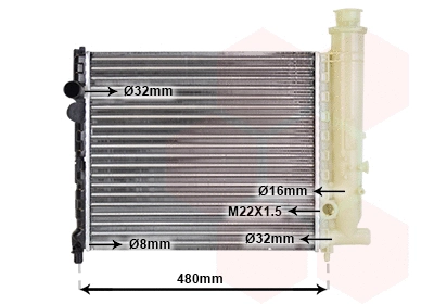 Radiator, engine cooling (TQ-09002013)