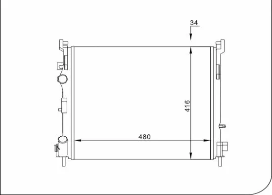 Radiator, engine cooling (TQ-YMLR181)