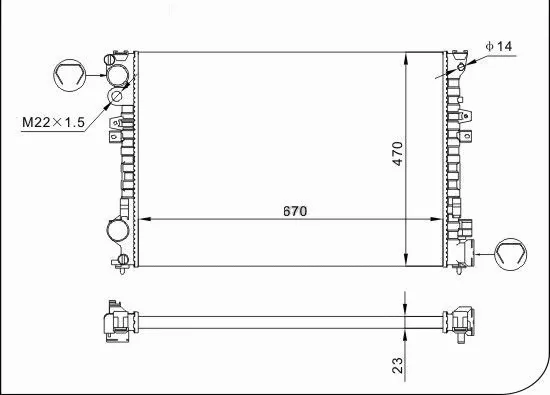 Radiator, engine cooling (TQ-YMLR338)