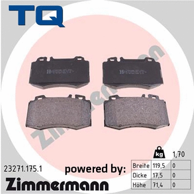 Brake Pad Set, disc brake (TQ-BP0411)