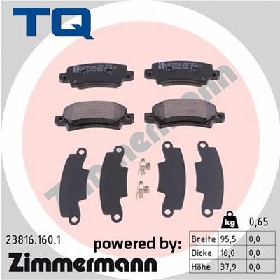 Brake Pad Set, disc brake (TQ-BP0591)