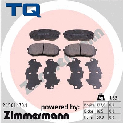 Brake Pad Set, disc brake (TQ-BP0810)