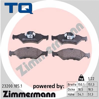 Brake Pad Set, disc brake (TQ-BP0397)