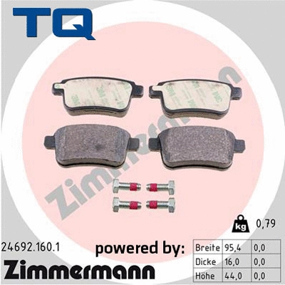 Brake Pad Set, disc brake (TQ-BP0092)