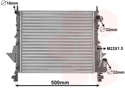 Radiator, engine cooling (TQ-43002158)