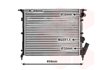 Radiator, engine cooling (TQ-43002132)