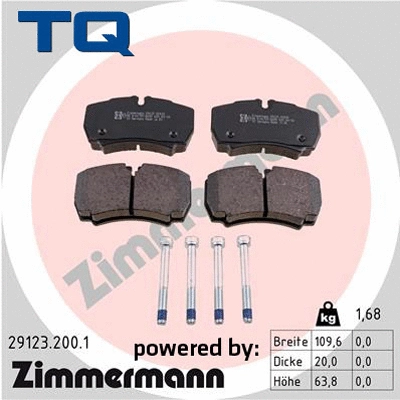 Brake Pad Set, disc brake (TQ-BP0097)