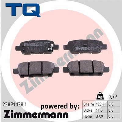 Brake Pad Set, disc brake (TQ-BP0601)