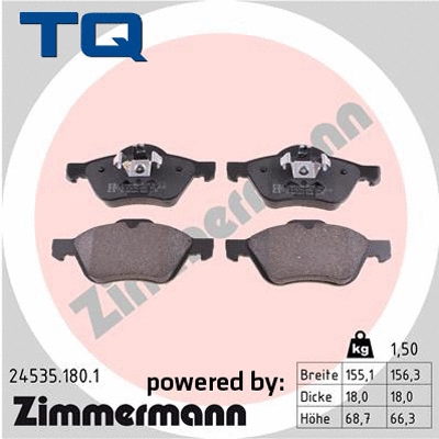 Brake Pad Set, disc brake (TQ-BP0088)