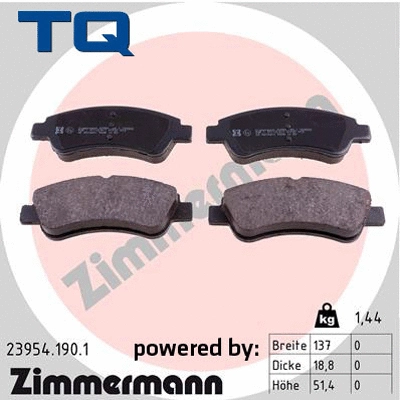 Brake Pad Set, disc brake (TQ-BP0080)