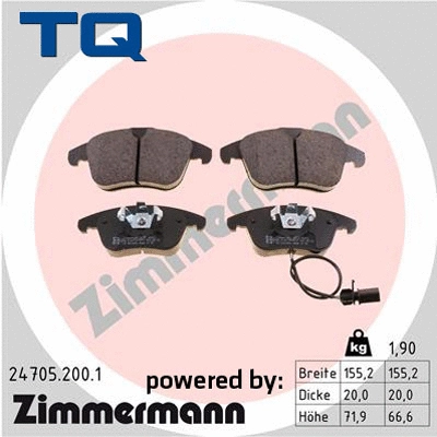 Brake Pad Set, disc brake (TQ-BP0868)