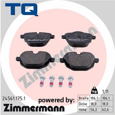 Brake Pad Set, disc brake (TQ-BP0829)