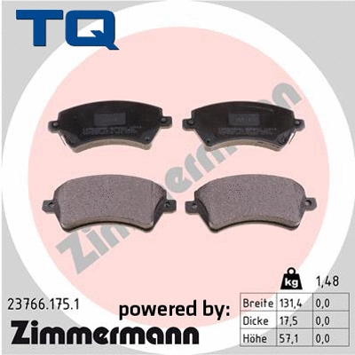 Brake Pad Set, disc brake (TQ-BP0575)