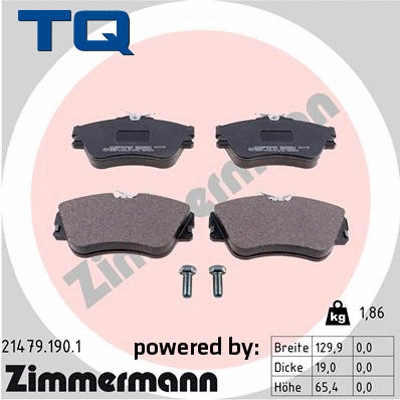 Brake Pad Set, disc brake (TQ-BP0214)