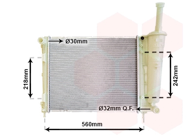 Radiator, engine cooling (TQ-73002099)