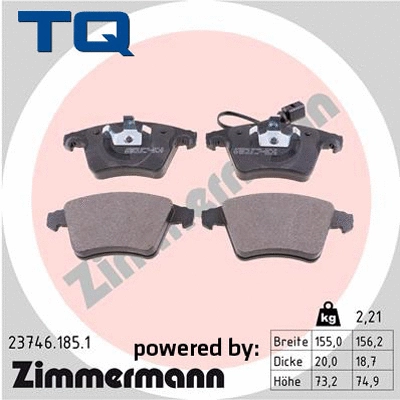Brake Pad Set, disc brake (TQ-BP0072)