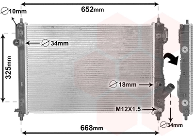 Radiator, engine cooling (TQ-81002087)