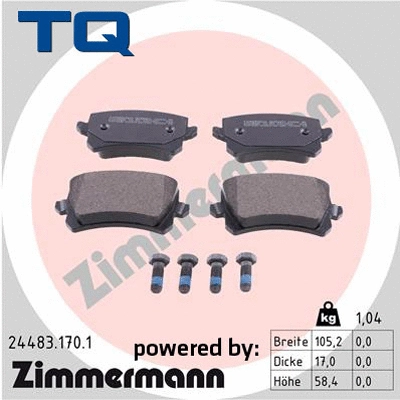 Brake Pad Set, disc brake (TQ-BP0798)