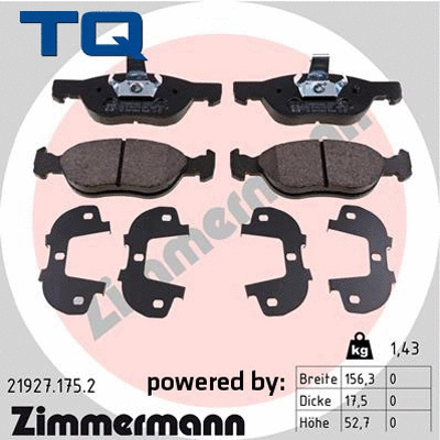 Brake Pad Set, disc brake (TQ-BP0302)