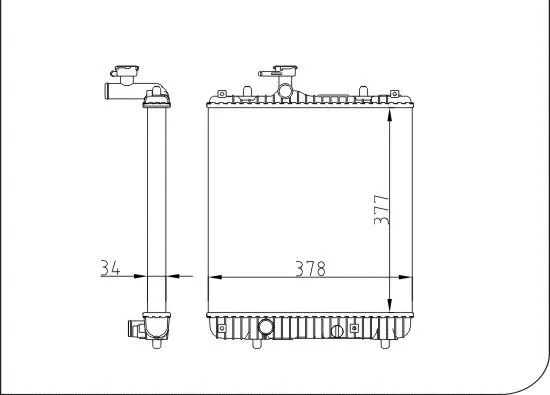 Radiator, engine cooling (TQ-YMLR457)