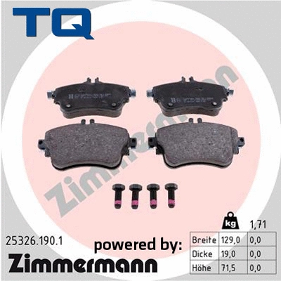 Brake Pad Set, disc brake (TQ-BP0965)