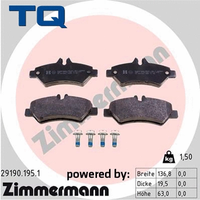 Brake Pad Set, disc brake (TQ-BP0098)