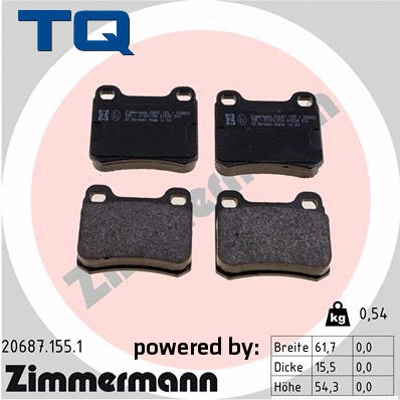 Brake Pad Set, disc brake (TQ-BP0127)