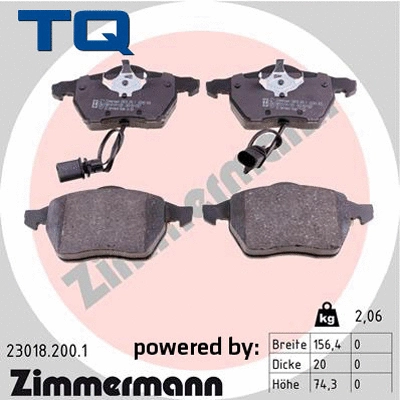 Brake Pad Set, disc brake (TQ-BP0351)