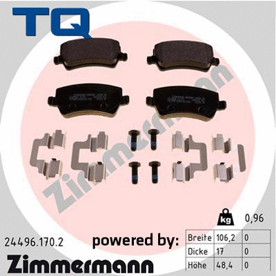 Brake Pad Set, disc brake (TQ-BP0808)