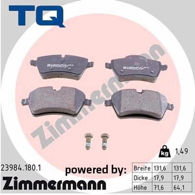 Brake Pad Set, disc brake (TQ-BP0648)