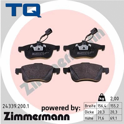 Brake Pad Set, disc brake (TQ-BP0757)