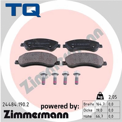 Brake Pad Set, disc brake (TQ-BP0802)