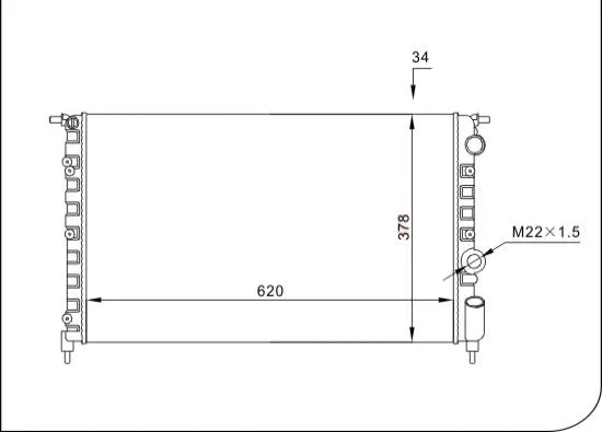 Radiator, engine cooling (TQ-YMLR121)