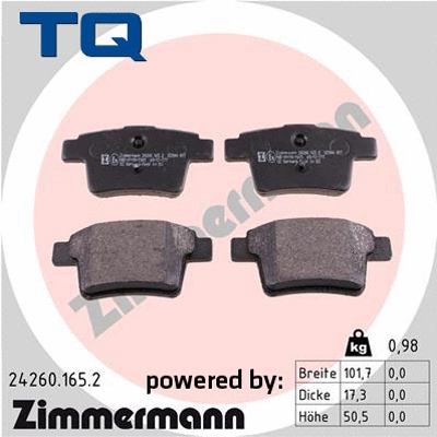 Brake Pad Set, disc brake (TQ-BP0727)