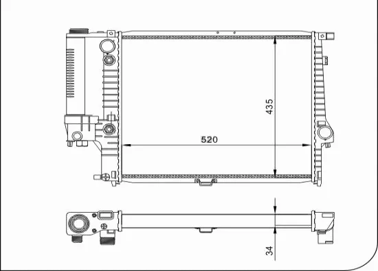Radiator, engine cooling (TQ-YMLR236)