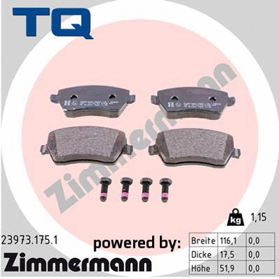 Brake Pad Set, disc brake (TQ-BP0081)
